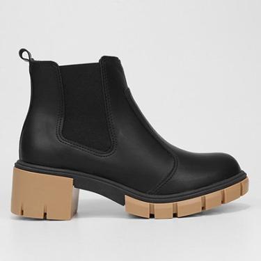 Imagem de Bota Chelsea Moleca Tratorada Bicolor Feminina-Feminino