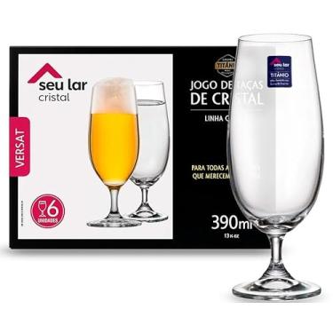 Imagem de TAÇA CERVEJA CHOPP CRISTAL 390ML KIT C/6 SEU LAR