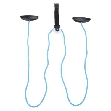 Imagem de Exercitador de manguito rotador de polia de ombro sobre a polia porta para pescoço, ombros e músculos do braço, exercício de material de PVC premium, alça de alongamento durável (Azul)
