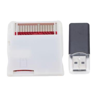 Imagem de GOWENIC Dispositivo de Backup de Jogo, Leitura de Alta Velocidade, Escrita, Cartão Adaptador de Cartão Flash de Jogo Profissional Com Material ABS, para Sistemas 3DS MD GB GBC FC PCE (Conjunto WOOD HK Branco)