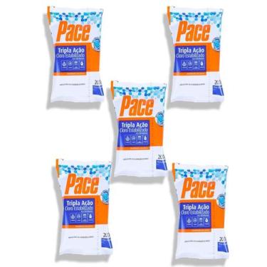 Imagem de kit 5 Pastilha de Cloro Pace Tripla Ação 200g HTH P/ Piscina