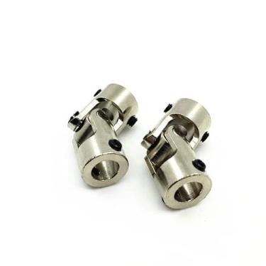 Imagem de WEFEINO 2Pcs Stainless Steel Boat Cardan Gimbal Shaft Couplings Universal Joint Motor Connector with Screws RC Model