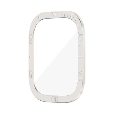 Imagem de ANZOAT Protetor de tela para Apple Watch Ultra 49 mm, acessórios de capa de metal + vidro temperado para iWatch Ultra 2 anel de bisel de 49 mm, Ultra-Ultra 2 49mm, Ágata