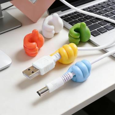 Imagem de Clipe de cabo, organizador de cabos de mesa, adequado para cabos de carregamento ou cabos de mouse