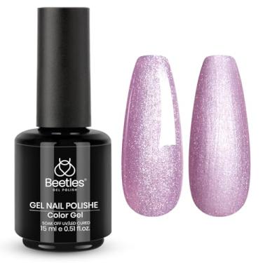 Imagem de Esmalte de gel Beetles Glitter 15 ml Primavera Verão Gel polonês Cores Roxo Claro Absorver LED UV para salão de beleza DIY Casa Manicures Presente para Mulheres Meninas Lilás Bloom
