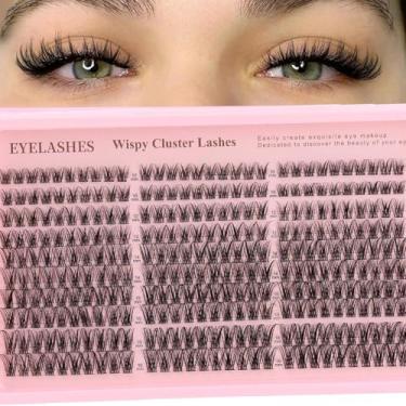 Imagem de Cílios postiços macios densos 300 peças/caixa, 5 tamanhos, cachos naturais, segmentados, cílios falsos, 10-16 mm