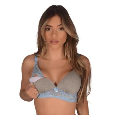 Imagem de Sutiã de Amamentação com Bojo Soft e Detalhes em Renda Sutian Reforçad