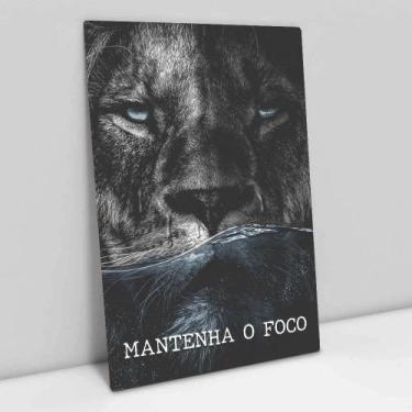 Imagem de Quadro Motivacional Mantenha o Foco em tela Canvas - TaColado, 120 x 8