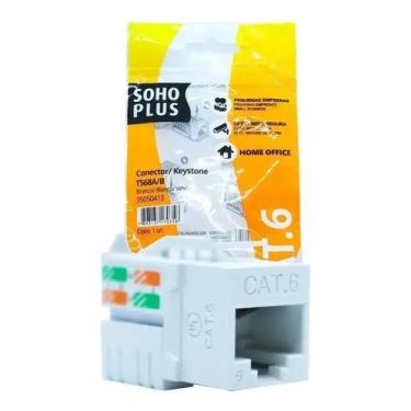 Imagem de Conector Femea Keystone Furukawa Soho Plus CAT6 RJ45 T568a/b - Congrat