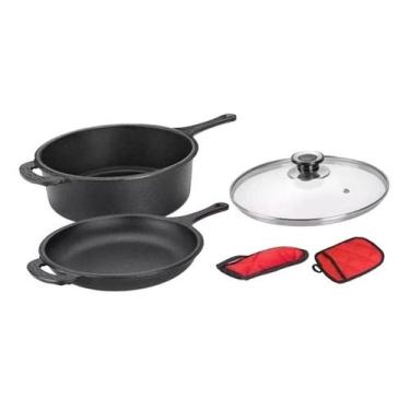 Imagem de Conjunto Caçarola E Frigideira Multiuso De Ferro Fundido - Rig Fundido