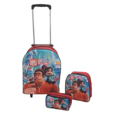 Imagem de Kit Mochila Infantil Wifi Ralph Vermelho 