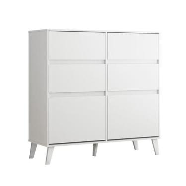 Imagem de Comoda Sapateira Dora Com 4 Gavetas e 2 Portas Basculante - Loja DoceL