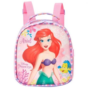 Imagem de Lancheira Térmica Escolar Infantil Princesa Ariel Disney, Roxo