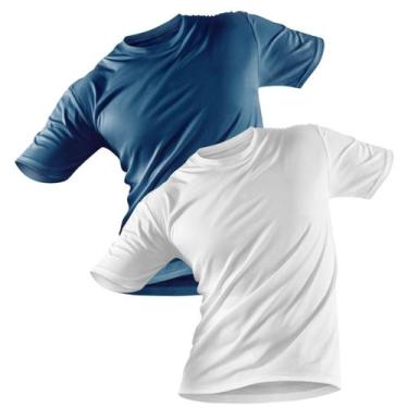 Imagem de Kit 2 Camisas Proteção Solar UV 50+ Manga Curta Masculina - TR4, Branc