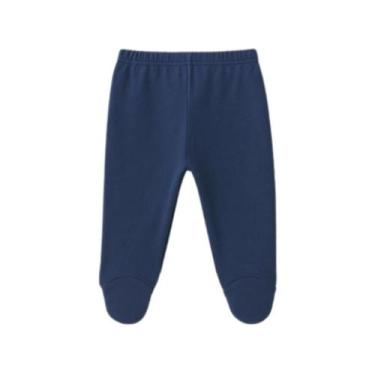 Imagem de Calça Bebês Infantil Vira Pé 100% Algodão Suedine Liso Cores - Alyath,