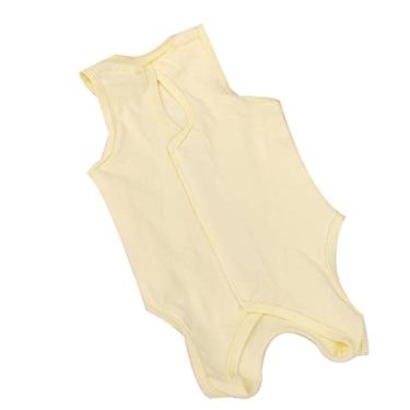 Imagem de Terno de recuperação ajustável para cães de gatos, colar e cone de substituição, colete cirúrgico pós-operatório para castrado e desmame, amarelo, P (comprimento 23 cm)