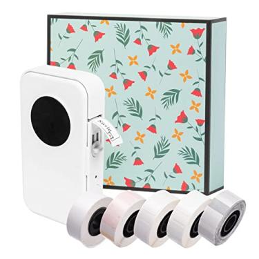 Imagem de DOYING D35 Label Maker Mini Impressora de Etiquetas Térmicas Máquina de Bolso Tudo em Um BT Connect Etiqueta Adesiva DIY Date Journal Study Sticker Labeling com 5pcs Rolo de Etiquetas Compatível com