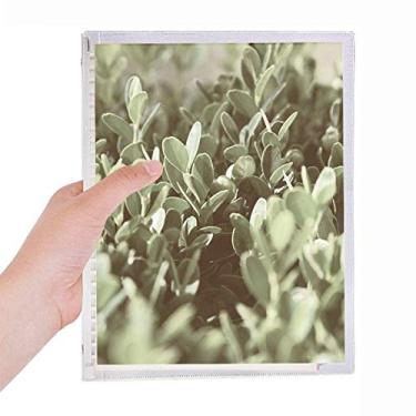 Imagem de Caderno de folhas soltas com imagem de plantas e folhas de sol
