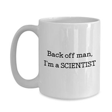 Imagem de Caneca de café Back Off Man I'm A Scientist - Caneca de café de chocolate quente divertido - ideia de de Natal