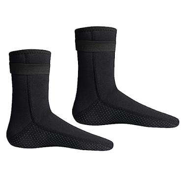 Imagem de Vaveren de Mergulho Neoprene Sapatos Bota de Praia Adulto Antiderrapante com Alça de Ajuste de Água de de Mergulho de Natação, Preto XXS 32 a 34