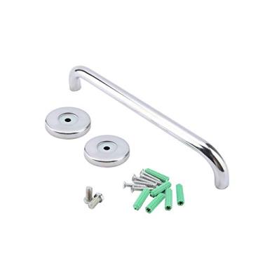 Imagem de Barra de aço inoxidável de 40,64 cm para chuveiro, alça cromada, barra de equilíbrio de banheiro, barra de suporte de trilho manual de segurança para lesões de mãos e idosos, alça de montagem oculta na parede da banheira de assistência sênior