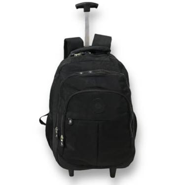 Imagem de Mochila DeRodinha Adulto Juvenil Em Nylon Tactel Espaço Para Notebook (preto)