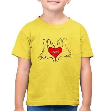 Imagem de Camiseta Algodão Infantil Love Hands  - Foca Na Moda