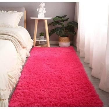 Imagem de Tapete Passadeira Sala Quarto Felpudo Peludo Corredor Macio Luxo 2,00x0,55 (3-PINK)