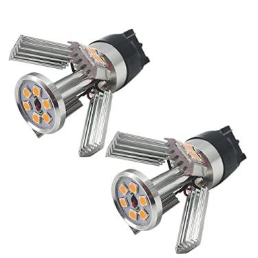 Imagem de Ruiandsion 7440 7440NA T20 W21W Lâmpadas LED Super Brilhantes 30SMD 3030 Chips Canbus Livre de Erros, Substituição 12V para Luzes Traseiras de Luzes Traseiras de Luzes Traseiras de Direção Reversa Traseira, Amarelas (Pacote com 2)