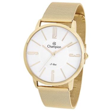 Imagem de Relógio CHAMPION S-line unissex dourado branco CN21014H