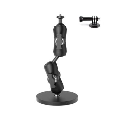 Imagem de usmallbee Suporte magnético para câmera Gopro, USMG-02 Suporte magnético para carro para Gopro Hero 11/10/9/8... Kit de base de montagem magnética forte para câmera de ação Insta360 com braço de