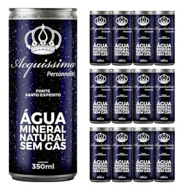 Imagem de Água Mineral Natural Sem Gás Acquissima Personnalité 350 ml Lata, Fonte Santo Expedito, Embalagem Reciclável