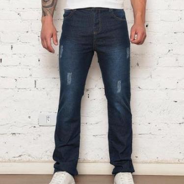 Imagem de Calça Jeans Masculina Reta Escura Tendência-Masculino