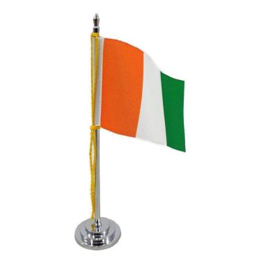 Imagem de Mini Bandeira De Mesa Costa Do Marfim 15 Cm Poliéster