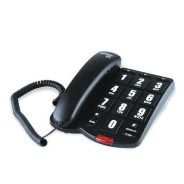 Imagem de Telefone Intelbras Tok Fácil Grafite C/ Fio Teclas grandes, Preto