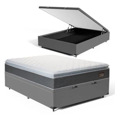 Imagem de Cama Box Baú com Colchão de Espuma D45 Pillow Top Fort Comfort (Casal)