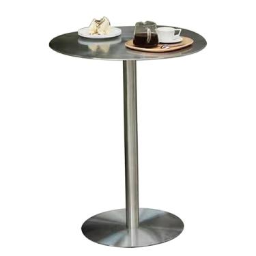 Imagem de Mesa de bar alta, mesa de bistrô, mesa de bar redonda, mesa de bar moderna, mesa de bistrô, mesa lateral de sofá, mesa de canto para sala de estar, mesa de café da manhã independente com parte