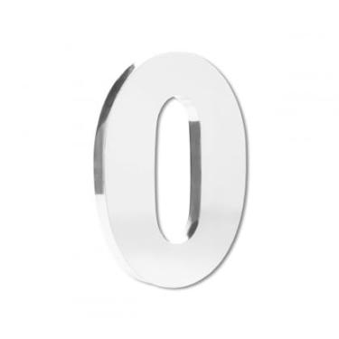 Imagem de Kit com 2 Números em Inox 12 cm - Caixa 3D com 1 cm de Profundidade