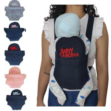 Imagem de Canguru Ergonômico de Bebê Infantil Baby Carona Macio e Ajustável Vári