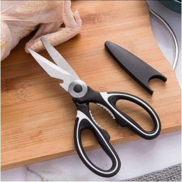 Imagem de Tesoura De Cozinha Multiuso Peixe Quebra Nozes Aço Inox 20cm - H2, Pre
