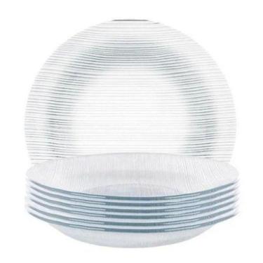 Imagem de Conjunto 12 Pratos Fundo Diamante Duralex Vidro - Nadir Figueiredo