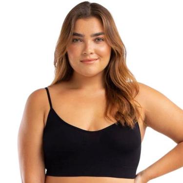 Imagem de Top Nadador Fitness She Lingerie Academia Sem Bojo Sem Costura Microfi