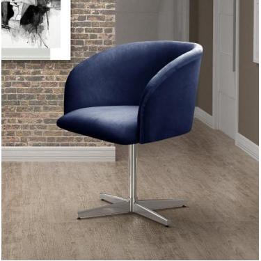 Imagem de Poltrona Atenas Base Giratória de Alumínio Sala de Estar - BELLA DECOR