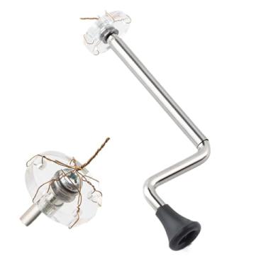 Imagem de Ferramenta de torção de fio, ferramenta de enrolamento manual | Alça enroladora de fio manual - Ferramenta de enrolamento de material metálico para tecelagem, enrolamento e encalhe de corrente torcida