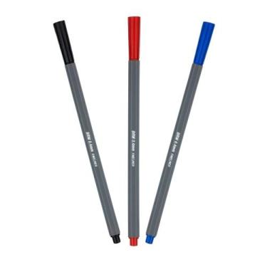 Imagem de Kit 03 Caneta Hidrográfica 0.4mm Fineliner (Preta, Azul, Vermelha) Pon