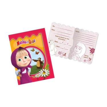 Imagem de Convite de Aniversário Masha e o Urso 8 Unidades - Aluá festas