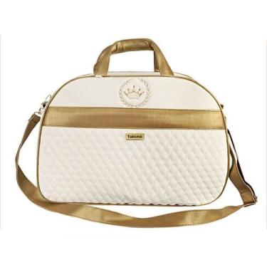 Imagem de Bolsa Maternidade Puppi Coroa Palha e Dourado G - Talismã