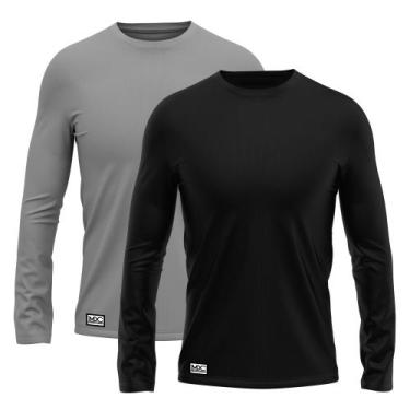Imagem de Kit 2 Camiseta Masculina Proteção UV 50+ Térmica Segunda Pele Várias C