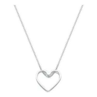 Imagem de Colar Corrente Veneziana Feminino Pingente Coração Vazado - Le Bijoux 