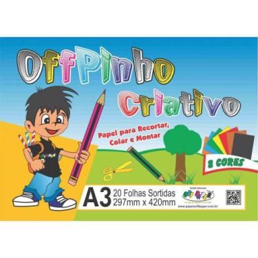 Imagem de Bloco Educação Artística Offpinho Criativo A3 120G 20 Folhas - OFF Pap